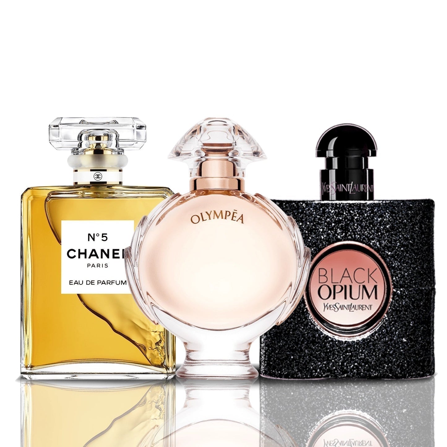 Zestaw 3 perfum | Black Opium + Chanel N°5 + Olympea 100 ml