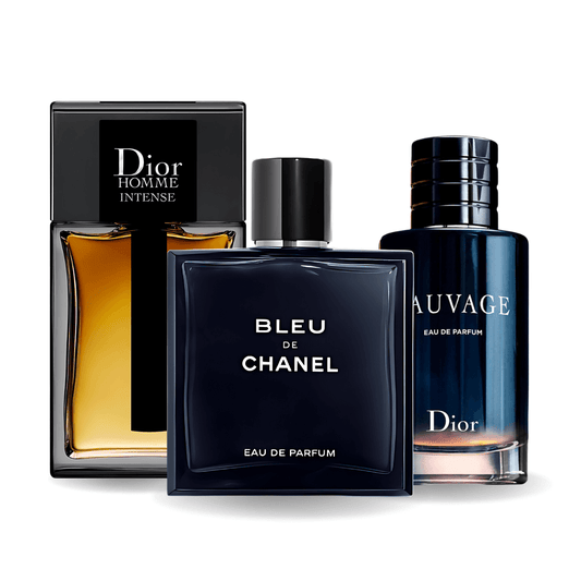 Zestaw 3 perfum | Sauvage Dior, Bleu de Chanel, Dior Homme Intense 100 ml