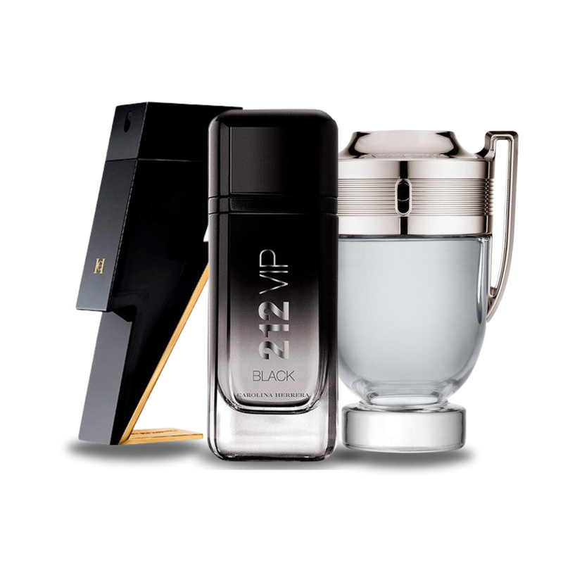 Zestaw 3 perfum | BAD BOY, 212 VIP BLACK, Paco Rabanne INVICTUS 100 ml
