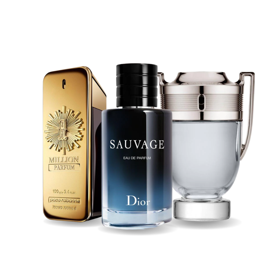 Zestaw 3 perfum | Paco Rabanne ONE MILLION, Dior SAUVAGE i Paco Rabanne INVICTUS 100 ml