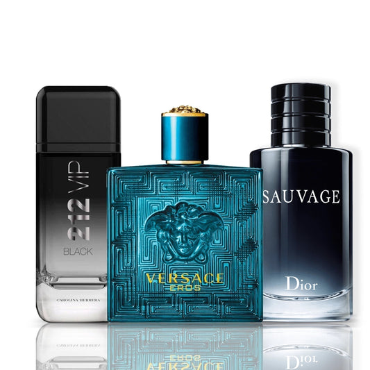 Zestaw 3 perfum | 212 VIP Black + Versace Eros + Sauvage Dior 100 ml