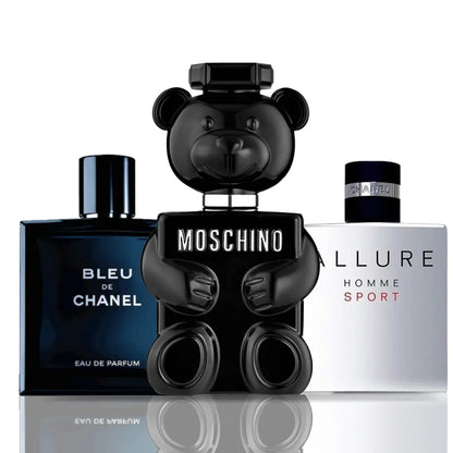 Zestaw 3 perfum | Moschino Toy Boy + Chanel Allure Homme Sport + Bleu de Chanel