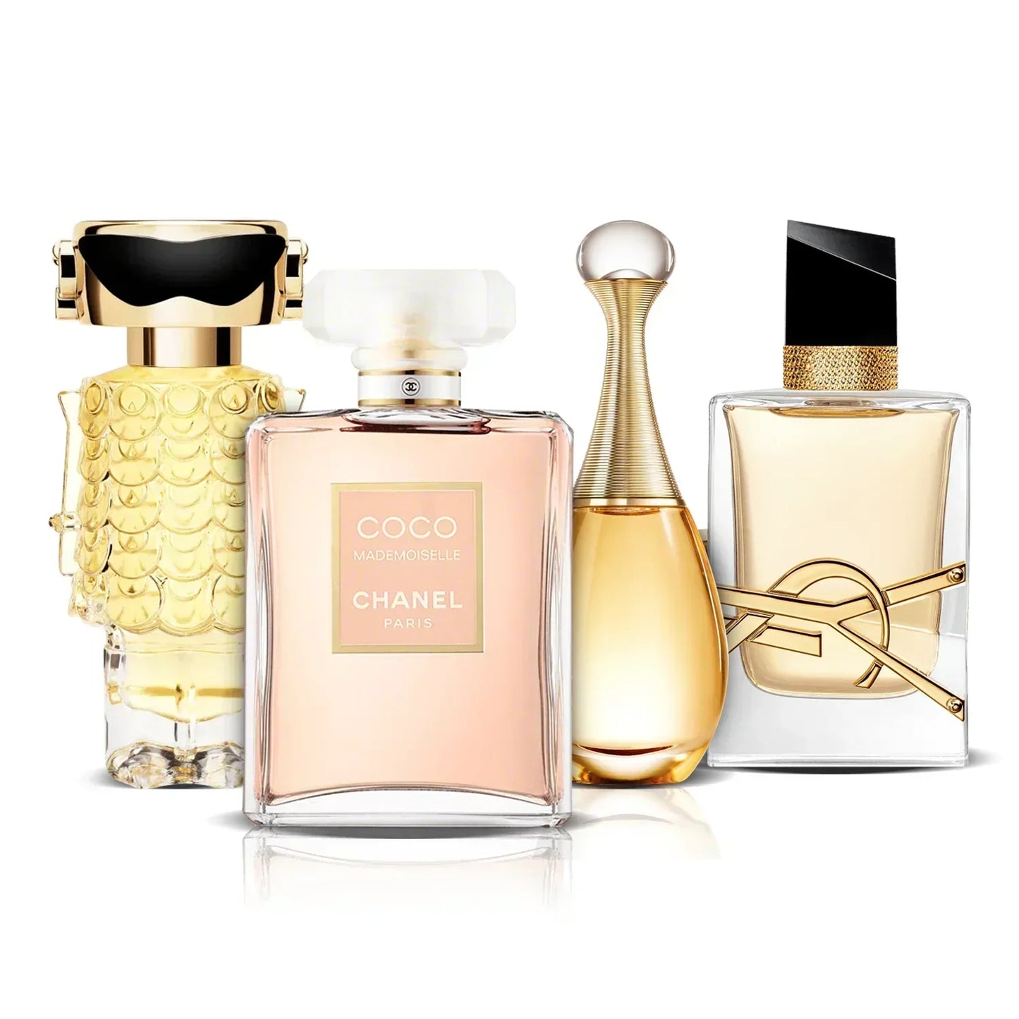 Set di 4 profumi | Fame, Coco Mademoiselle, J'adore e Libre (100 ml)