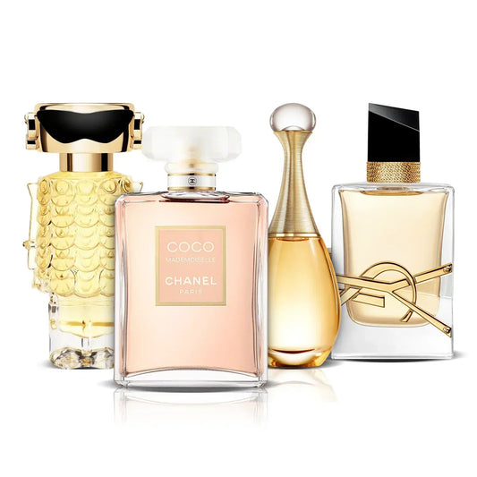 Set di 4 profumi | Fame, Coco Mademoiselle, J'adore e Libre (100 ml)