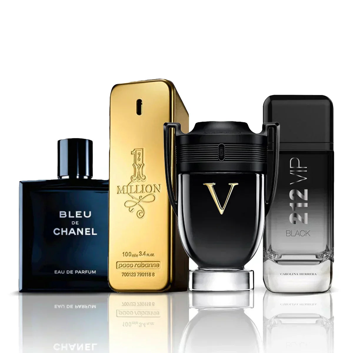 Set di 4 profumi | Invictus Victory + One Million + Bleu de Chanel + 212 VIP Black